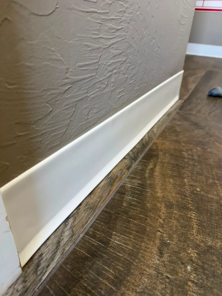 After — baseboard and trim cleaned