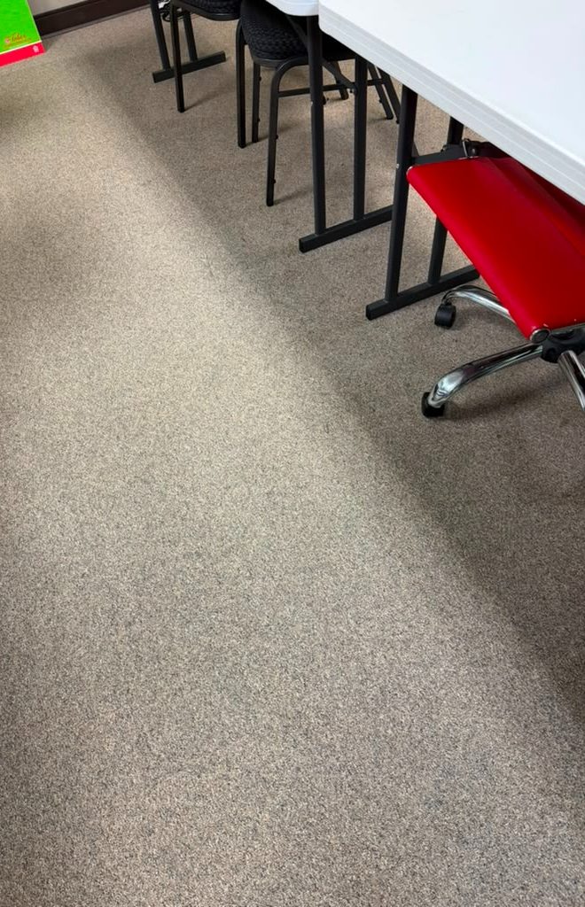 After — carpet traffic lane restored